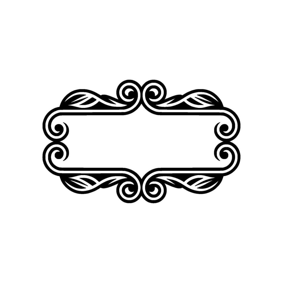 Elegant Ornate Frame, Vintage, Minimalist Border, Floral vector
