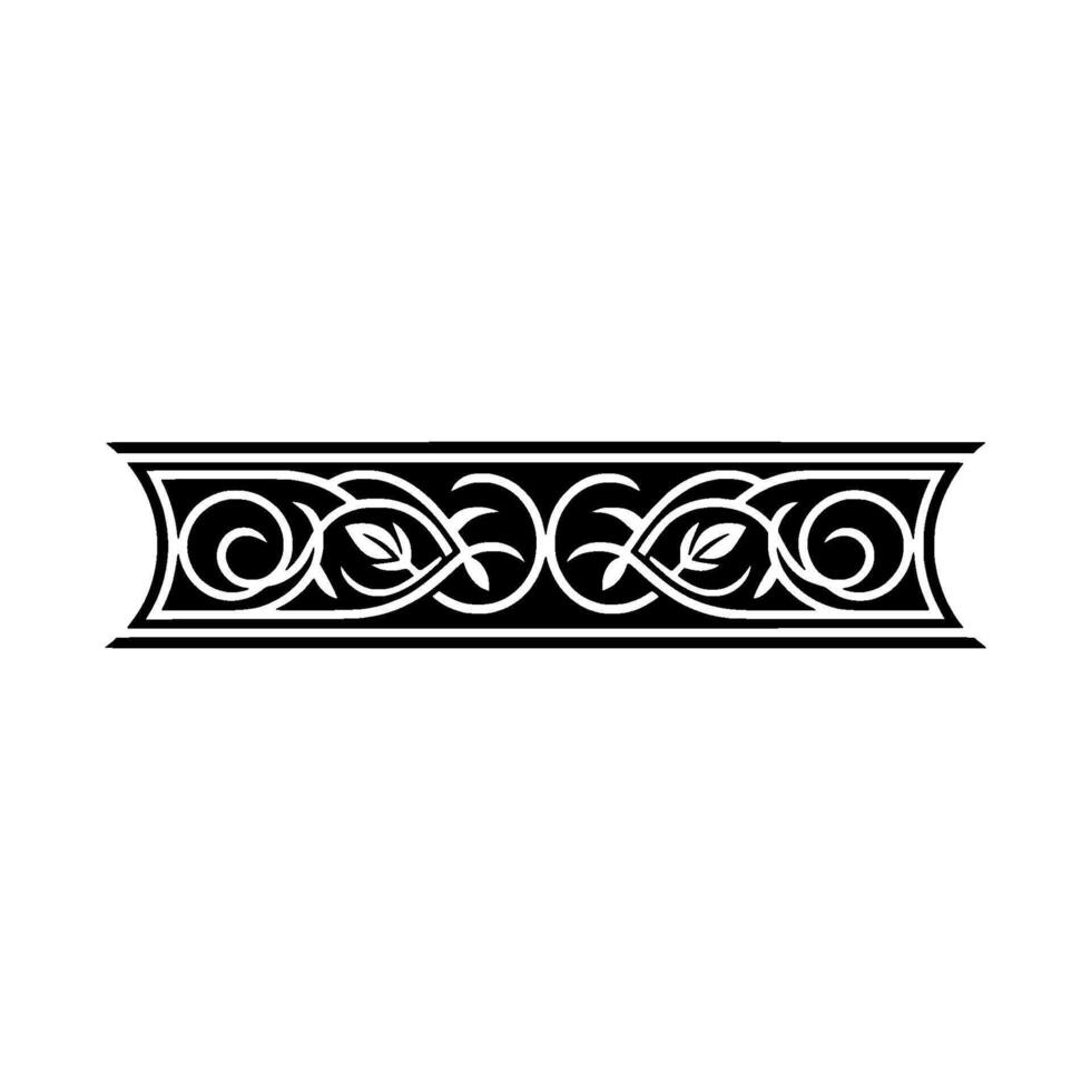Intricate Celtic Border, Vintage, Elegant Ornamentation, Foliage vector