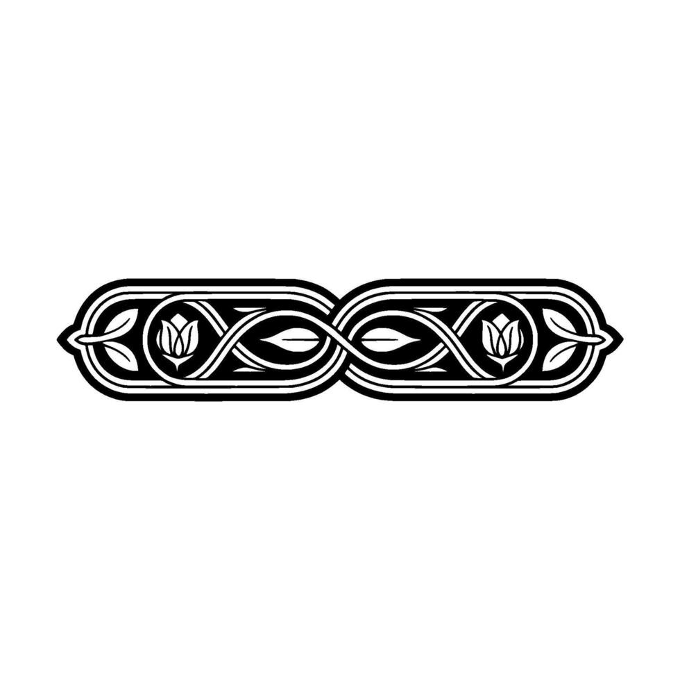 Celtic Floral Ornament, Intricate Wreath vector