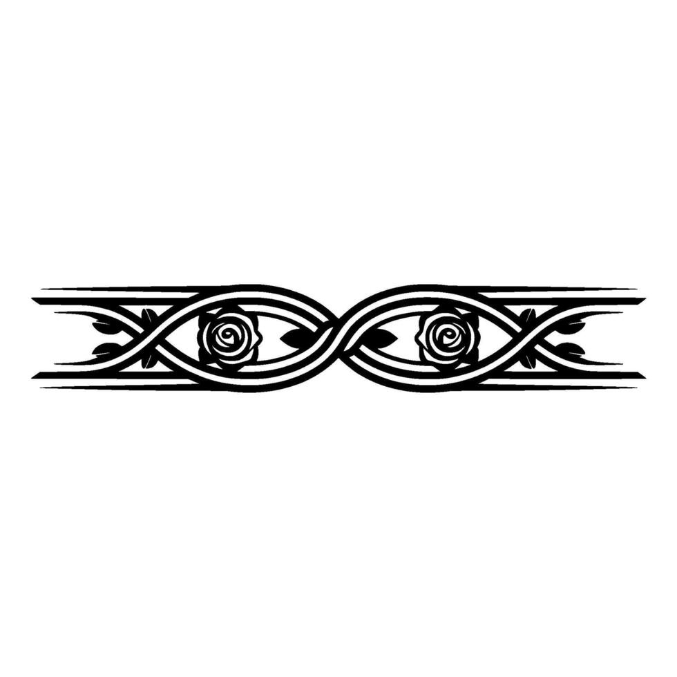 Intricate Floral Border, Vintage, Elegant Ornament - Celtic vector