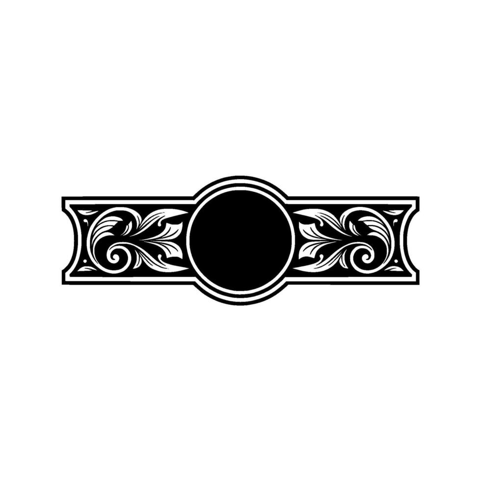 Ornate Circular Emblem, Vintage, Elegant Border vector