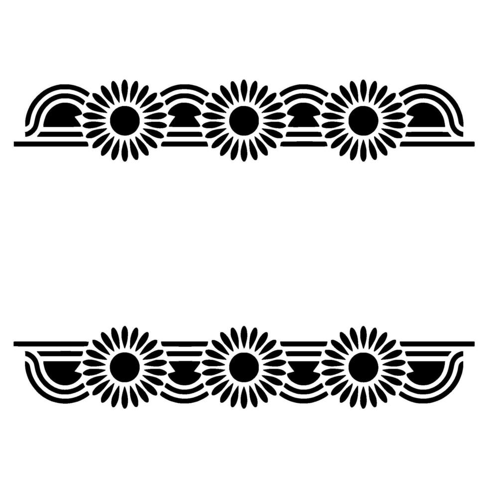 Geometric Sun Border, Retro, Minimalist Pattern vector