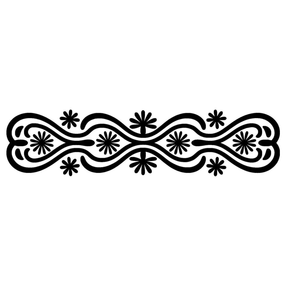 Elegant Swirl Border, Vintage Floral Ornamentation vector