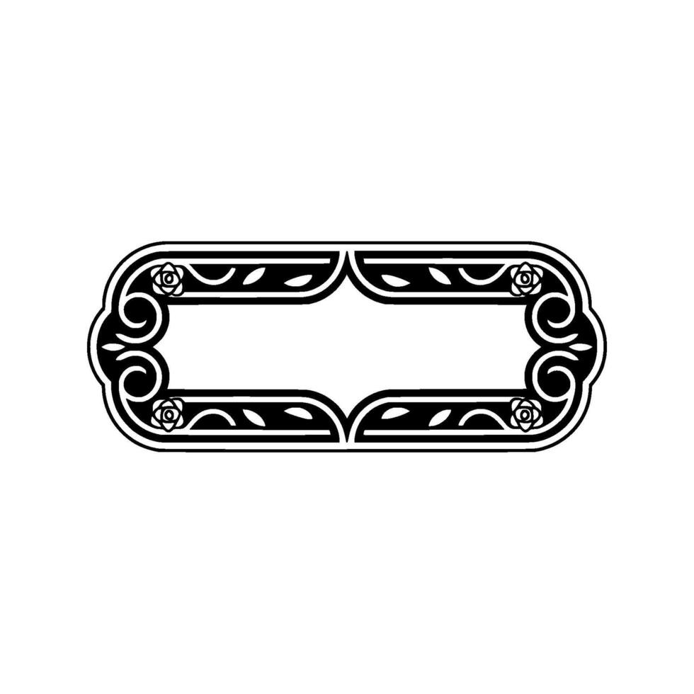 Elegant Oval Frame, Intricate Floral Ornamentation, Ornament vector
