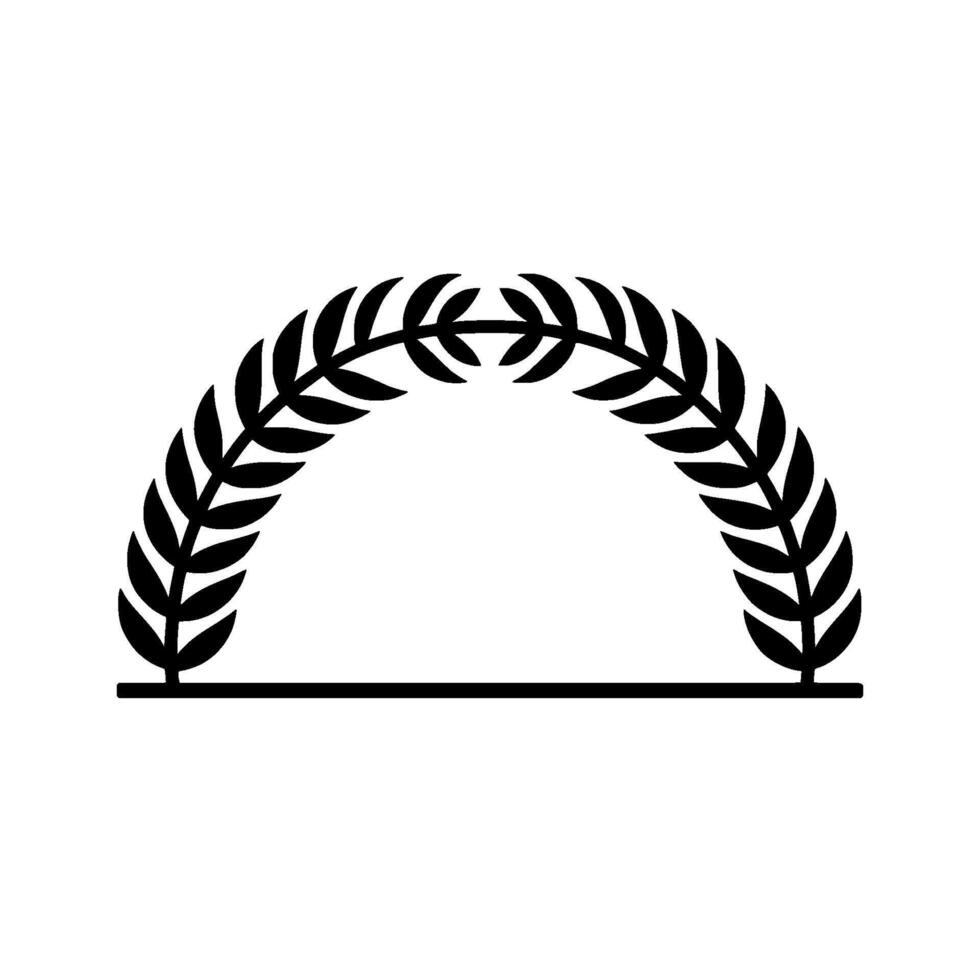 Laurel Arch - Minimalist Award Symbol, Victory vector