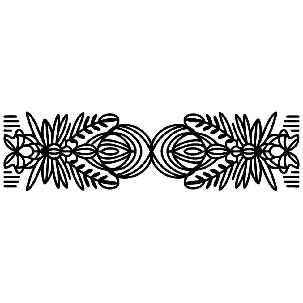 Intricate Floral Border, Vintage, Decorative Element, Botanical vector