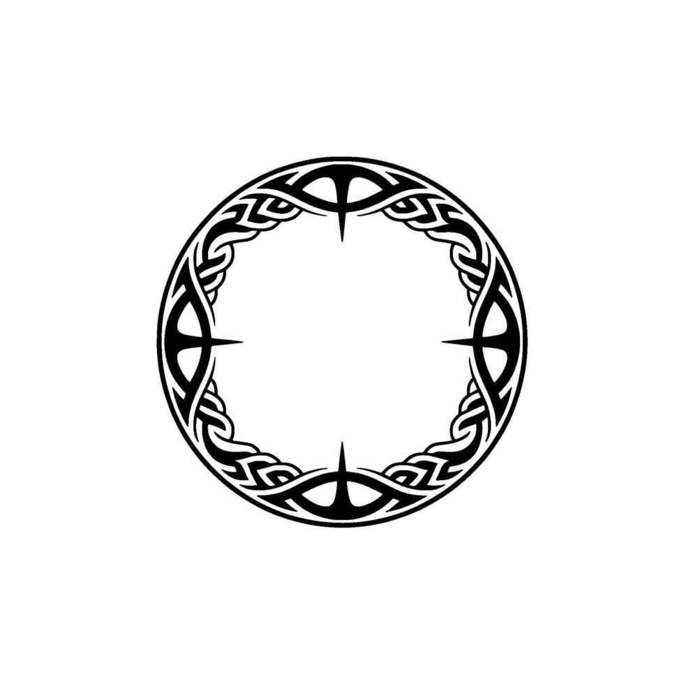 Intricate Celtic Circle Border, Vintage, Tribal vector