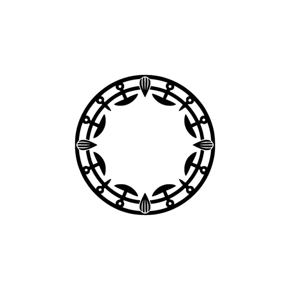 Intricate Circular Ornament, Vintage Element, Emblem vector