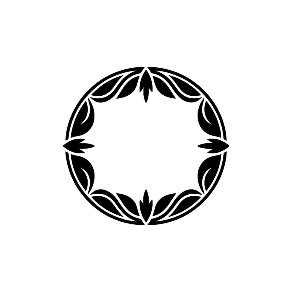 Elegant Circular Ornament, Vintage, Minimalist Frame, Emblem vector
