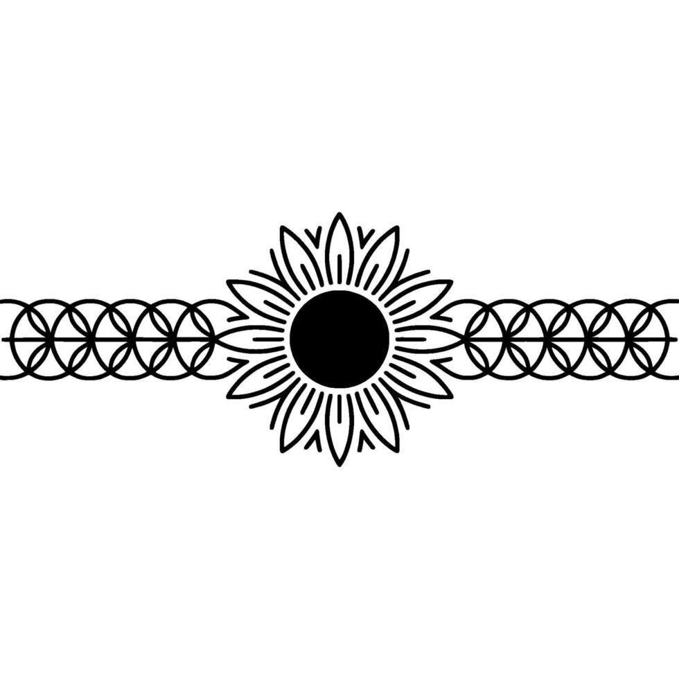 Elegant Floral Border, Minimalist, Vintage Aesthetic, Symmetry vector