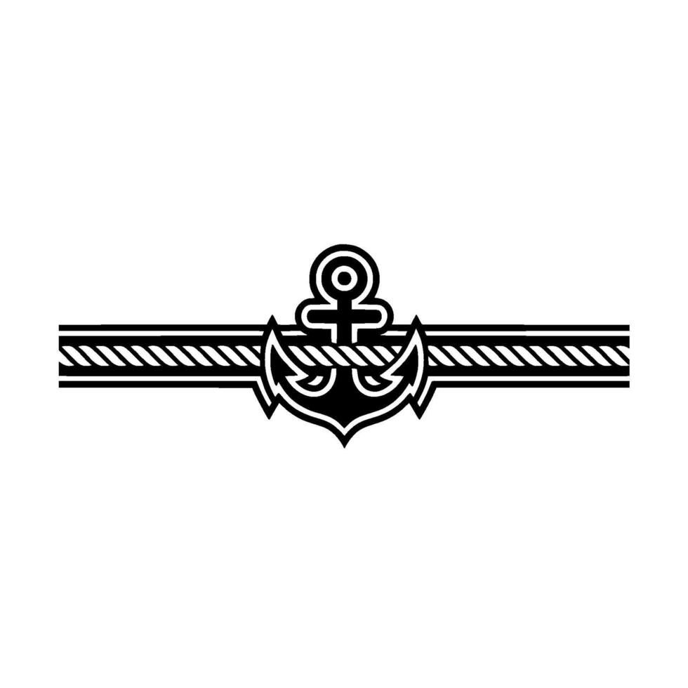 Nautical Anchor Emblem, Minimalist, Steadfast Symbol vector