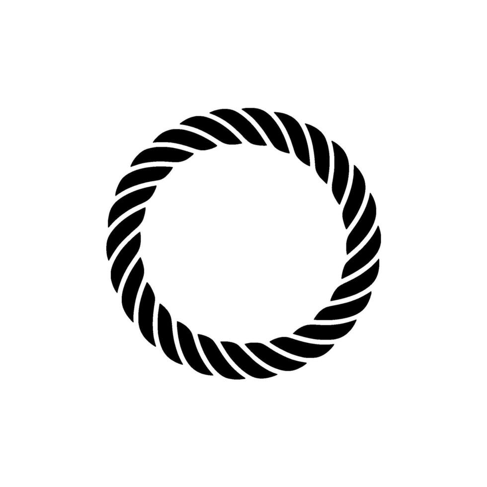 Spiraling Circle Emblem, Minimalist vector