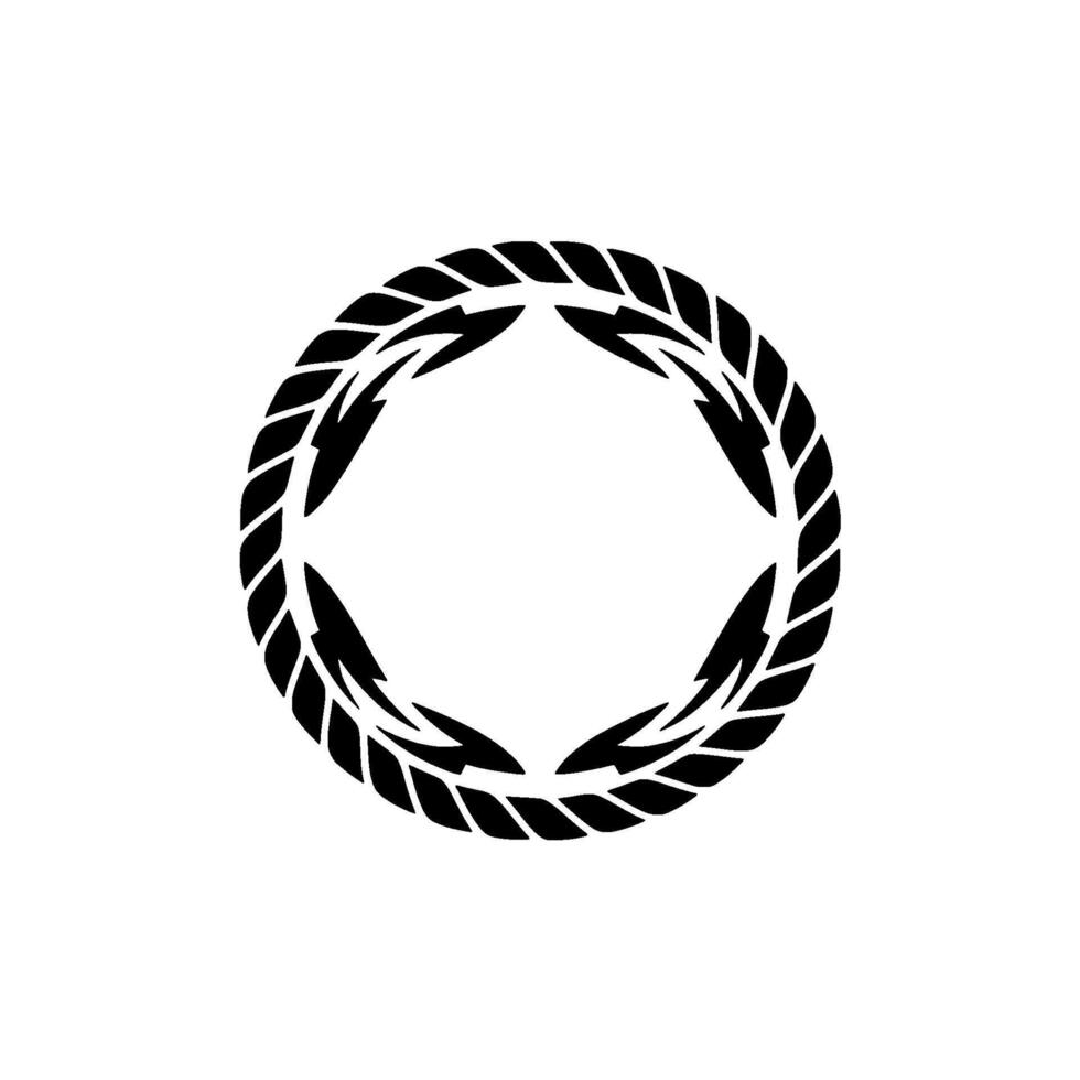 Elegant Wreath Border, Minimalist, Circular Emblem, Circle vector