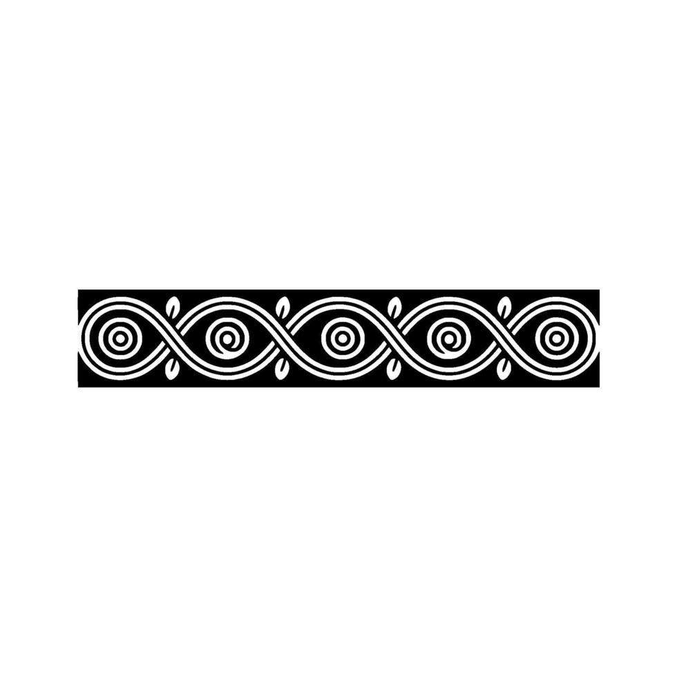 Elegant Vintage Border, Stylized Swirls, Decorative Element vector