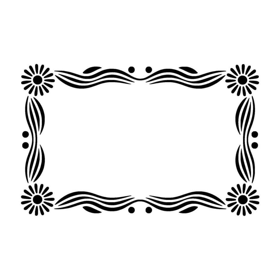Elegant Decorative Frame, Vintage Style, Minimalist, Swirls vector