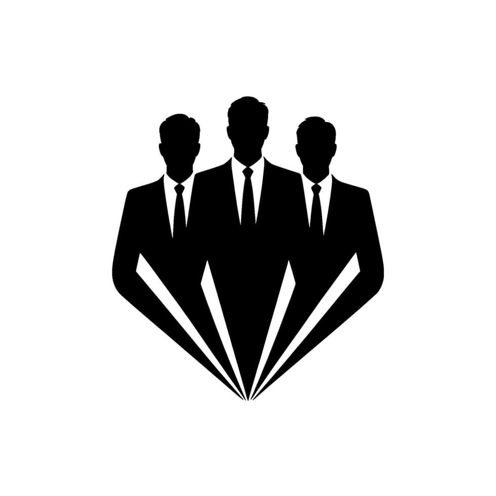 Triad of Power Silhouette Leadership vector