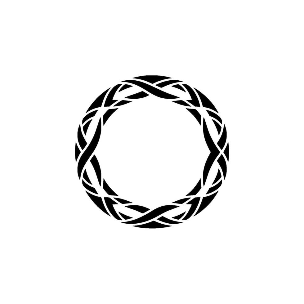 Intricate Celtic Knot Frame, Minimalist, Circle vector