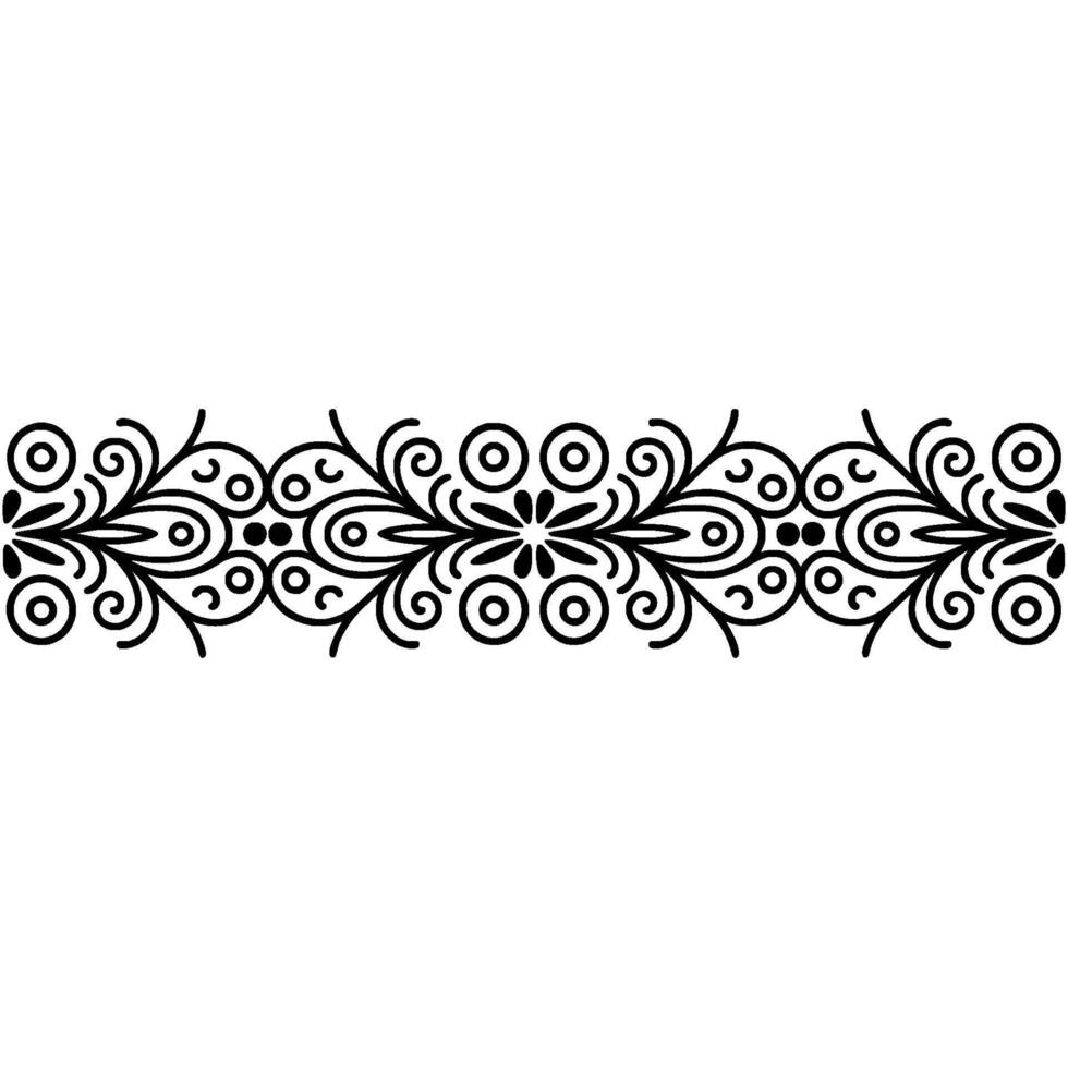 Elegant Black Floral Border, Vintage Element, - Ornamental, Composition vector