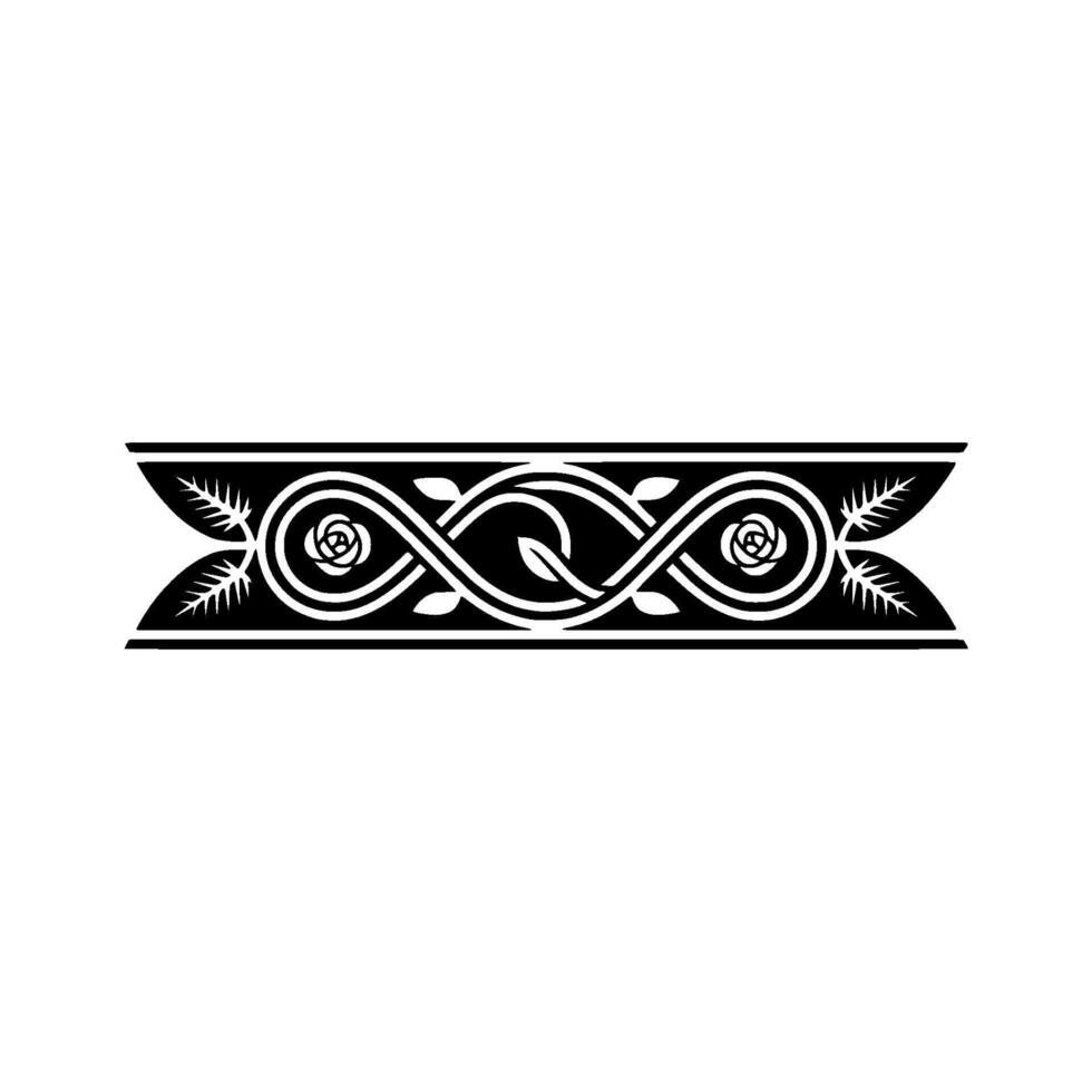 Intricate Celtic Border, Vintage Ornamentation, Decorative Element - Background vector