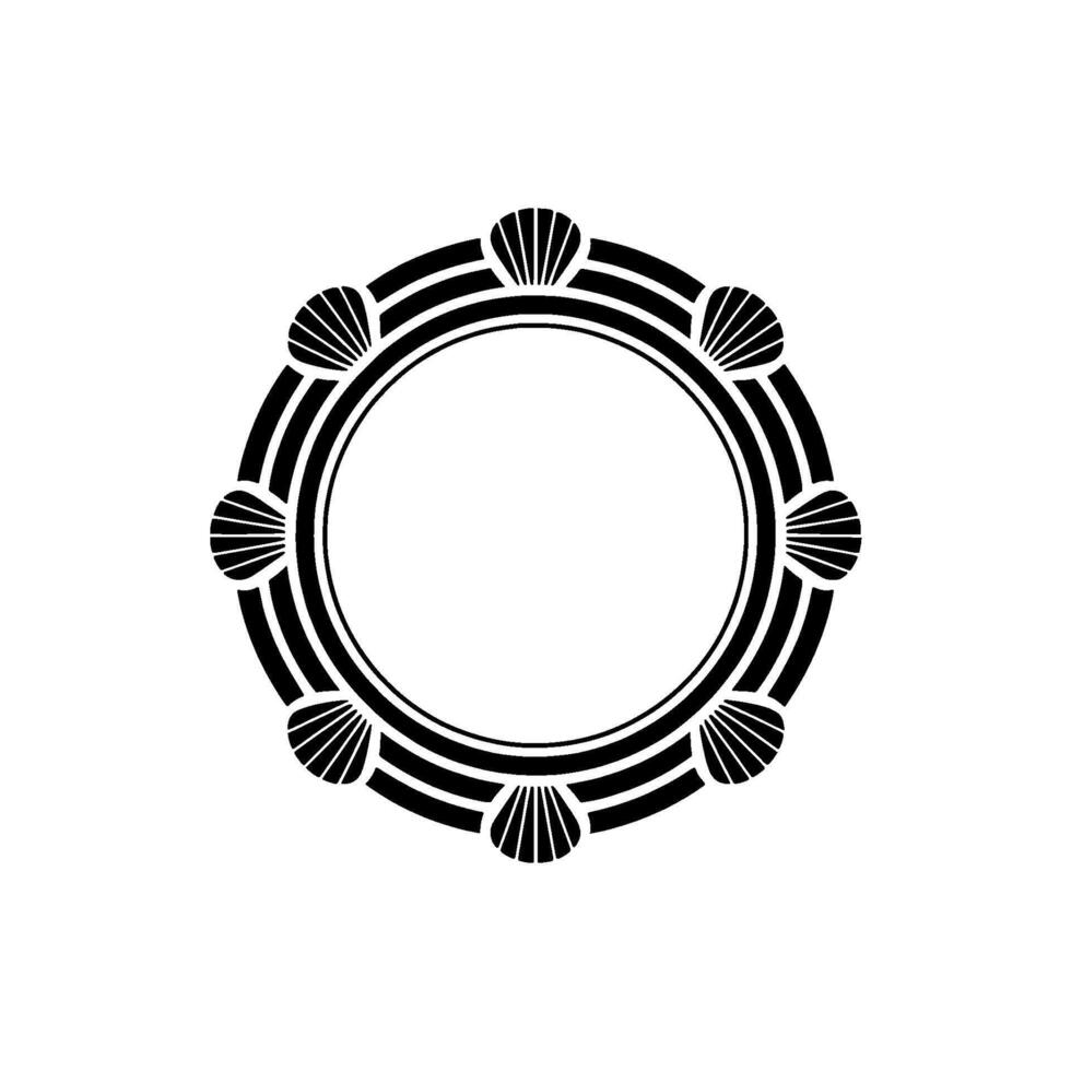 Geometric Shell Frame, Minimalist, Circular Motif, Circle vector