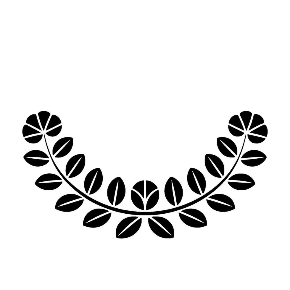 Stylized Laurel Wreath, Minimalist, Elegant Border, Decorative vector