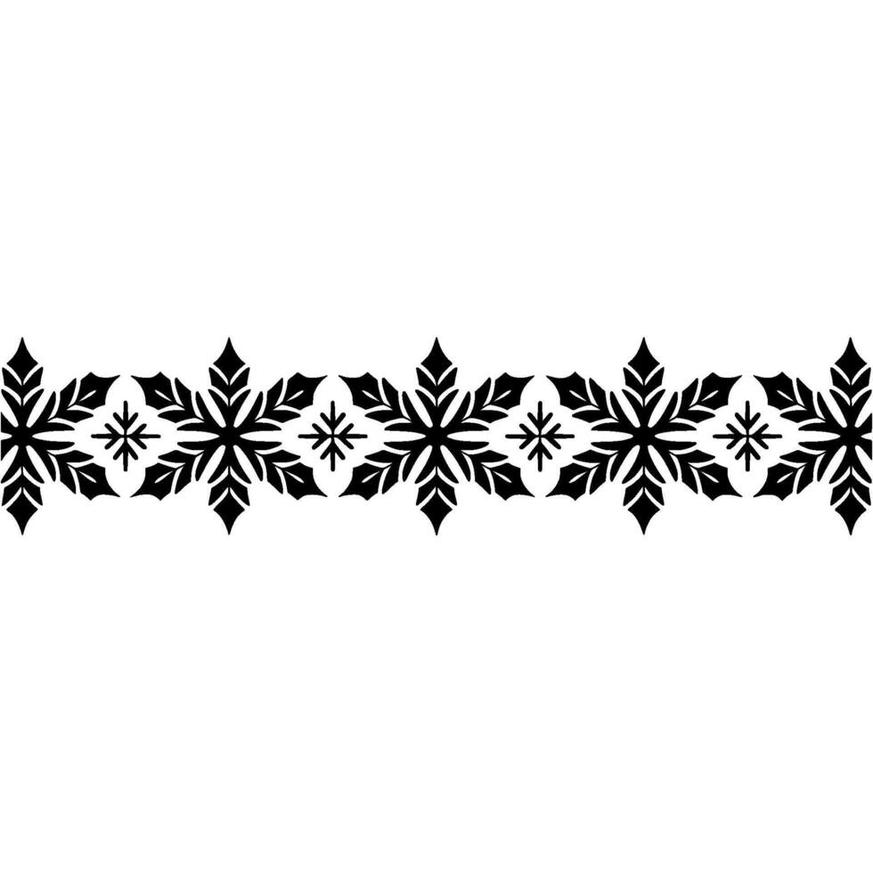 Stylized Holly Border, Winter Festive vector