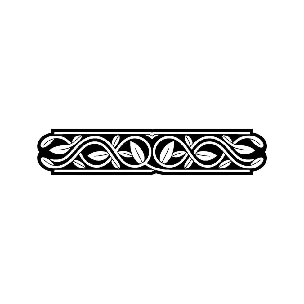 Intricate Celtic Knot Border, Vintage Style - Symmetrical vector