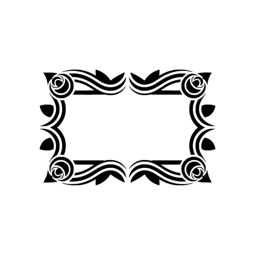Elegant Tribal Frame, Decorative Border, Vintage vector