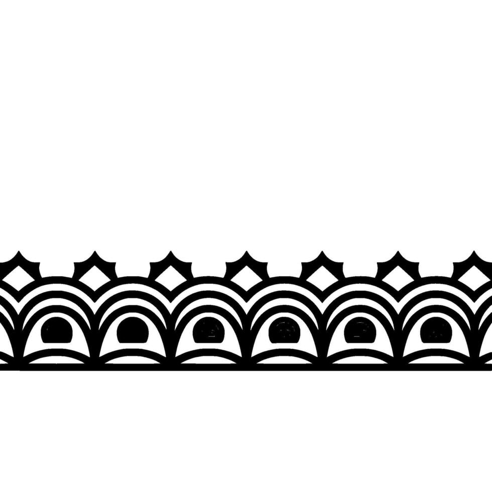 Art Deco Wave Border, Geometric Pattern, Vintage Style vector