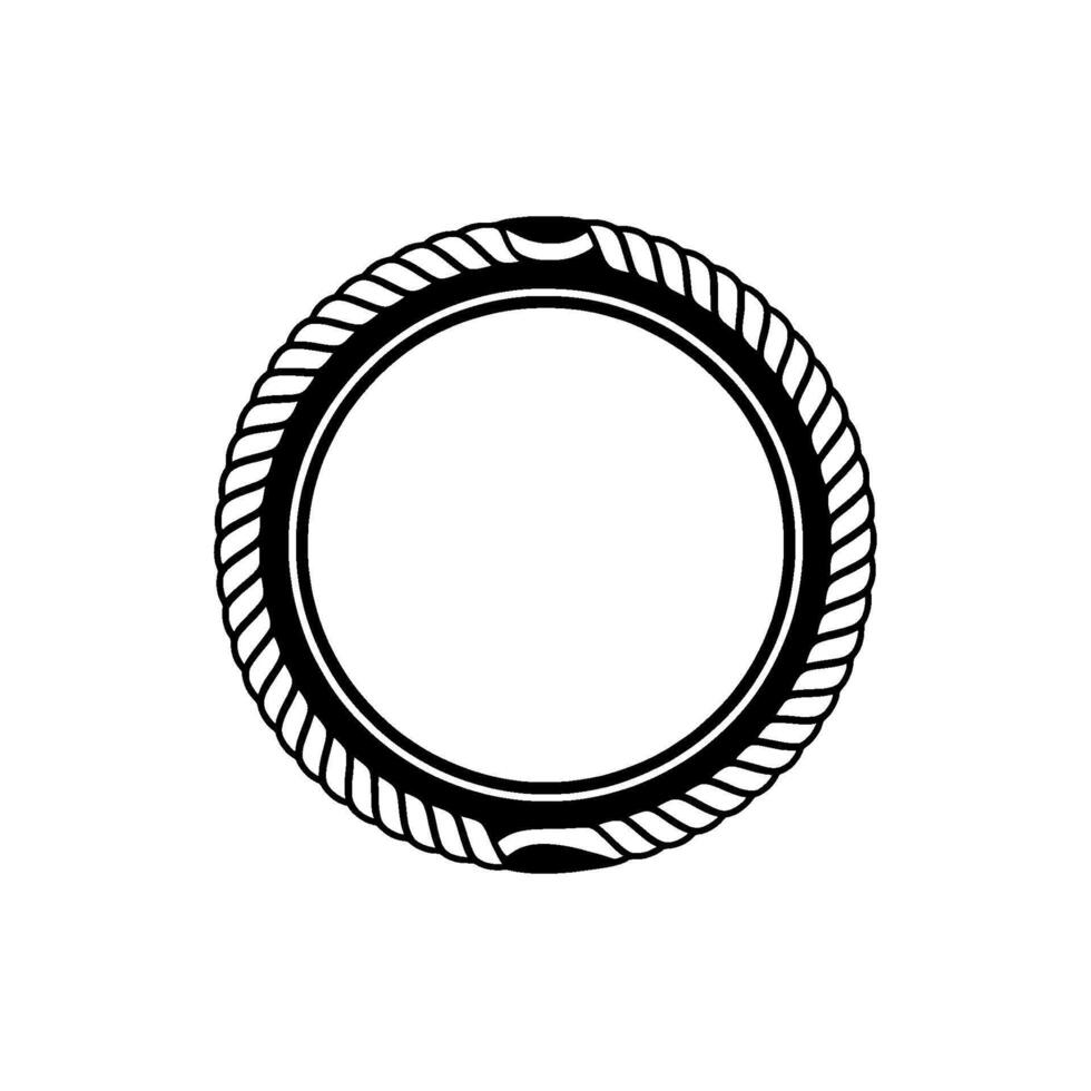Nautical Circle Emblem, Vintage Style vector