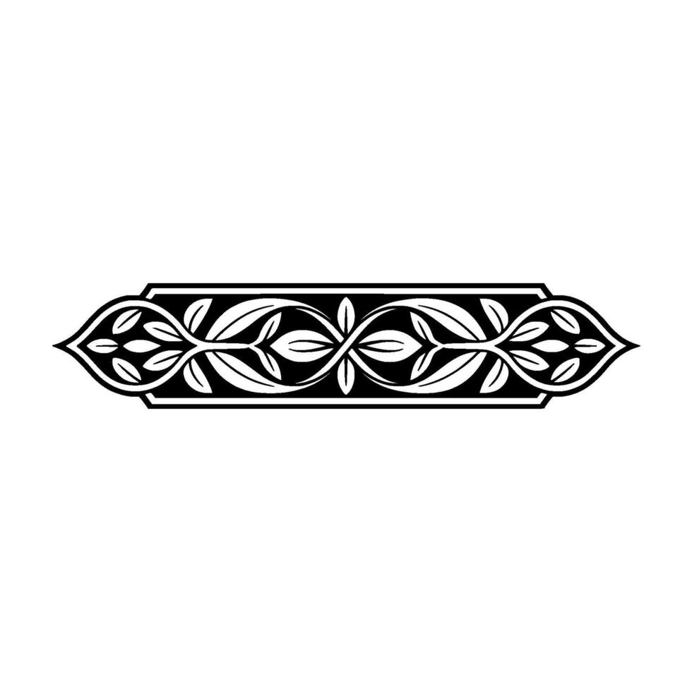 Intricate Floral Border, Elegant, Vintage Motif, Geometric vector