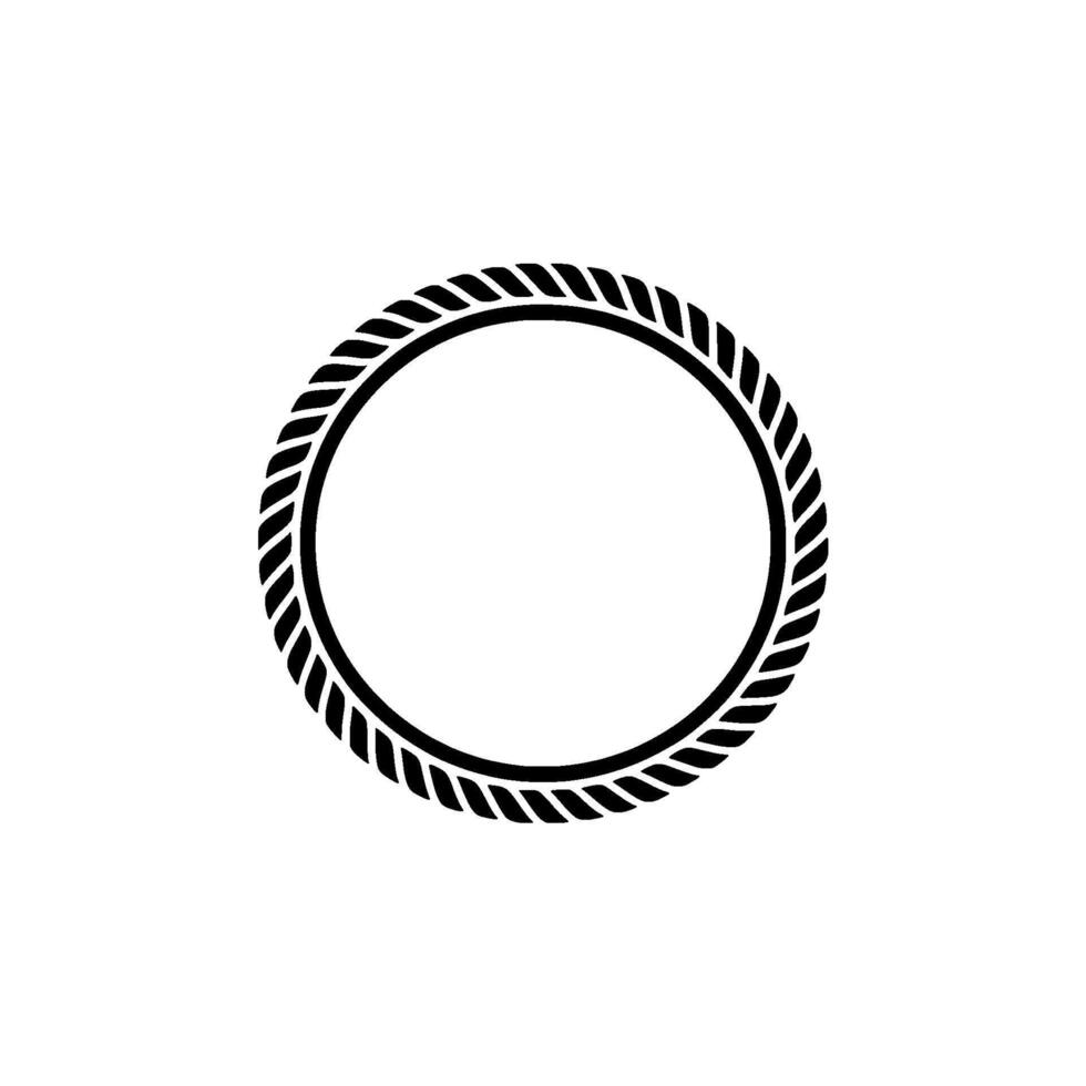 Nautical Circle Emblem, Minimalist vector