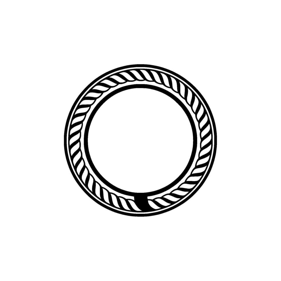 Circular Knot Emblem, Minimalist, Symbolic Loop vector