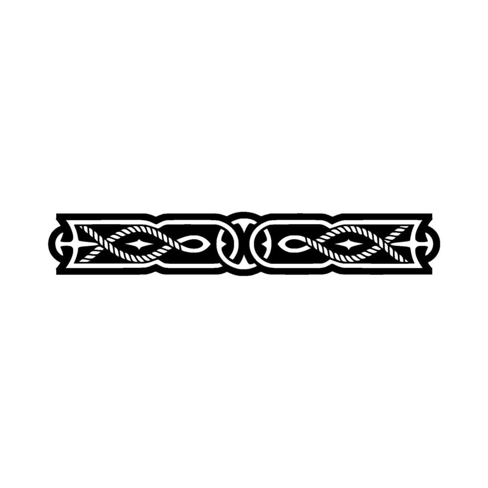 Intricate Celtic Border, Vintage Element - Textile vector