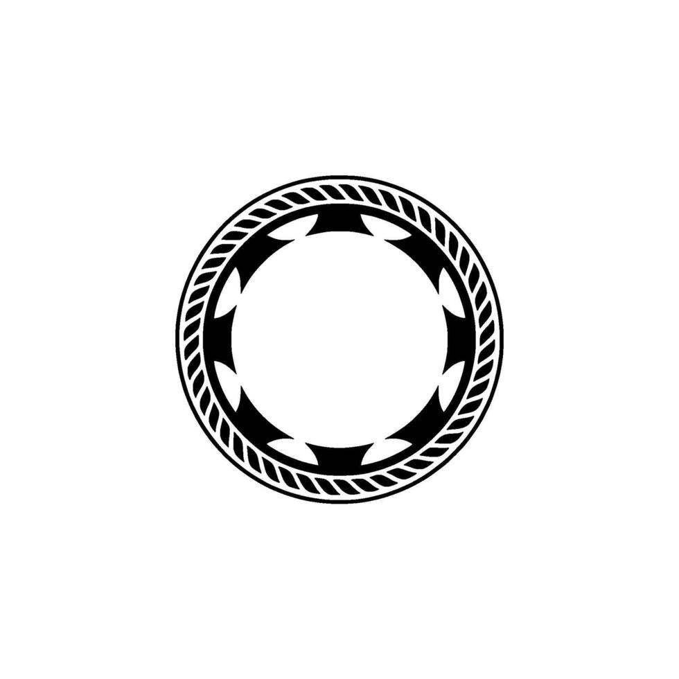 Tribal Circle Emblem, Bold, Minimalist - Geometric vector
