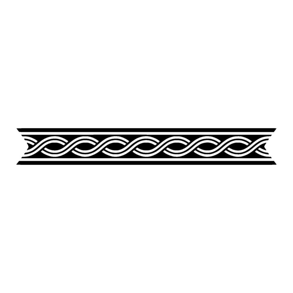 Elegant Celtic Knot Border, Minimalist vector