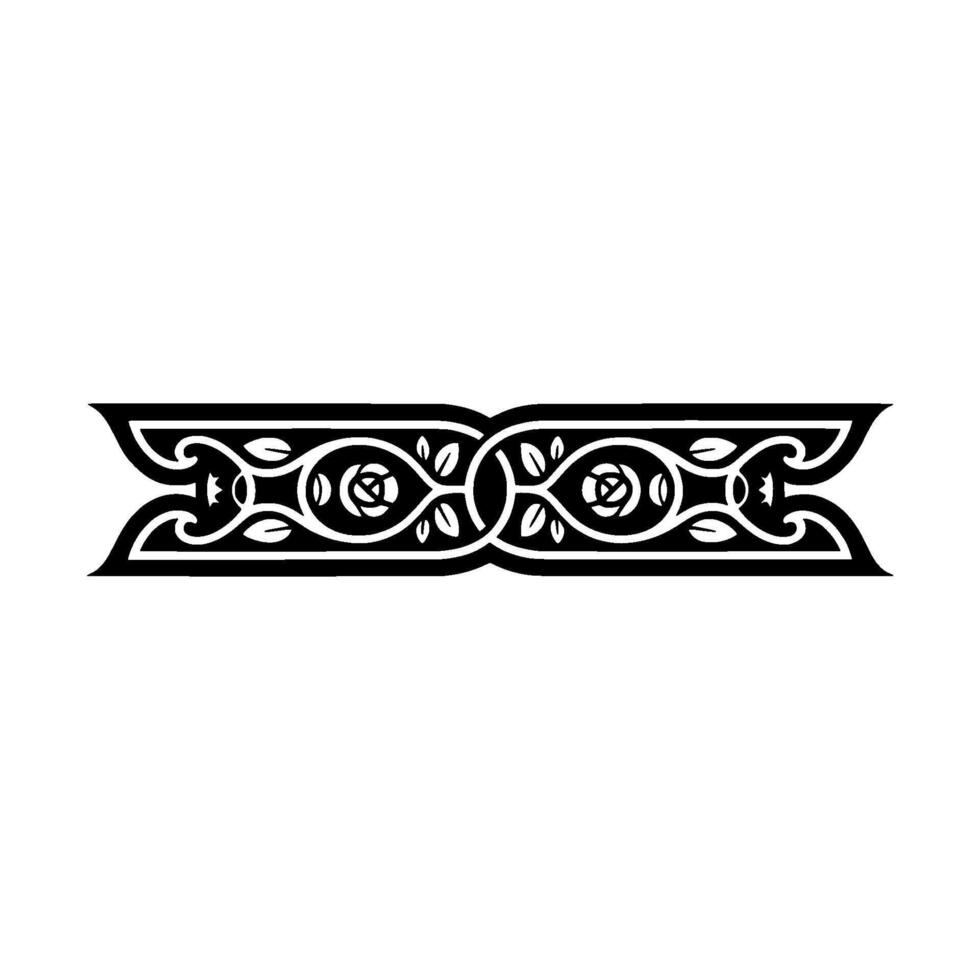 Intricate Celtic Border, Vintage Element, Medieval vector