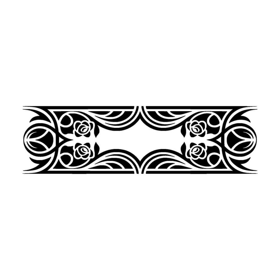 Intricate Floral Border, Art Deco, Elegant Ornamentation vector