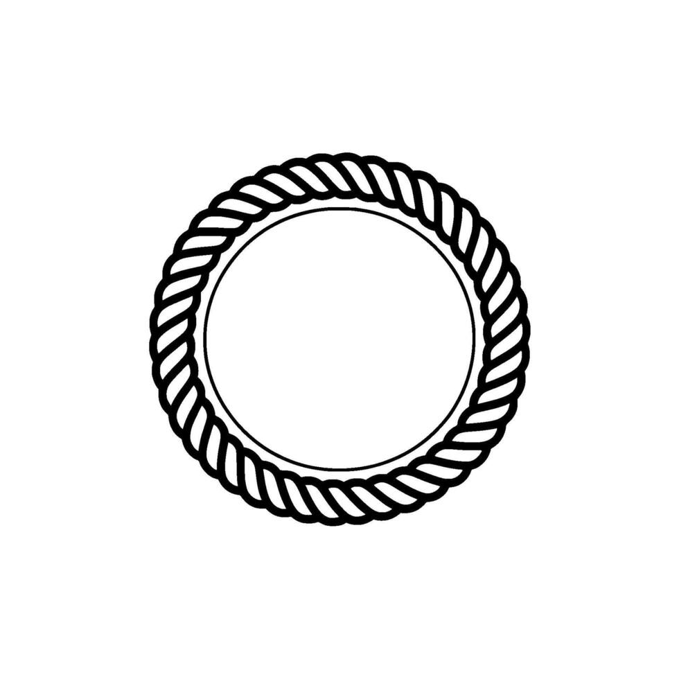 Intricate Rope Circle, Minimalist, Circular Motif, Minimalism vector