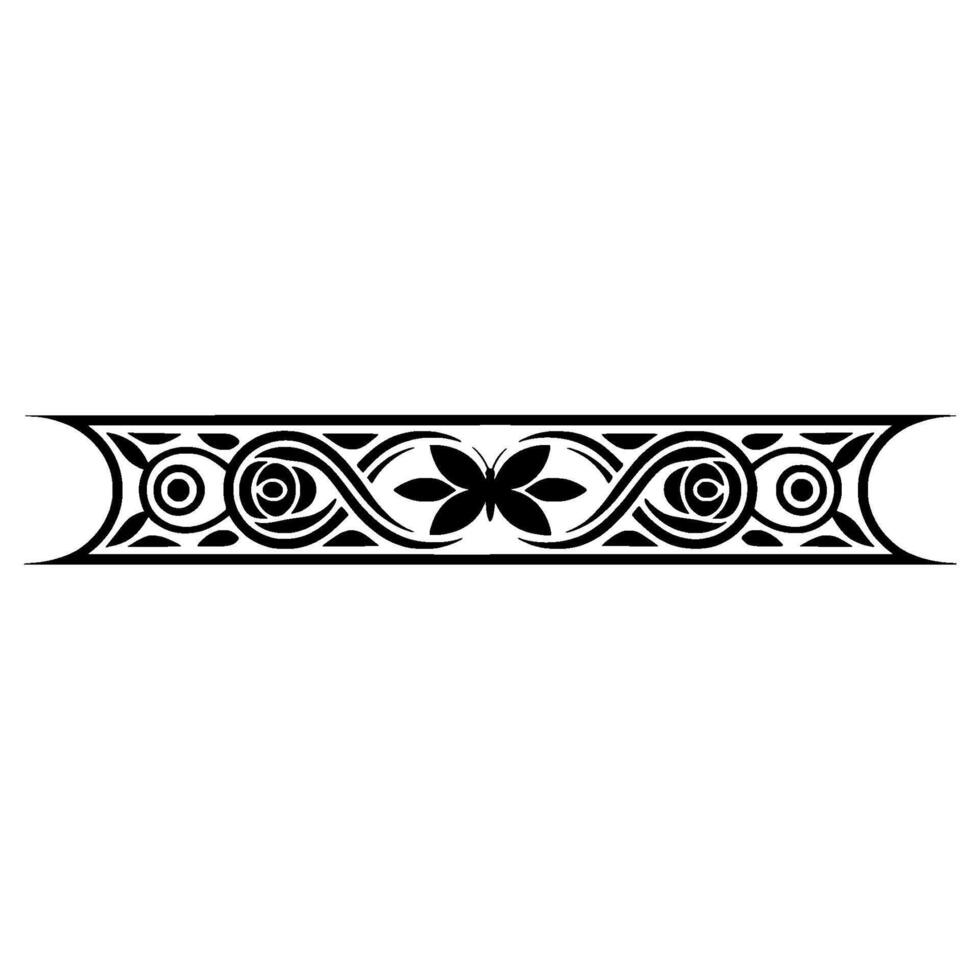 Intricate Black Ornamental Border, Vintage, Retro vector