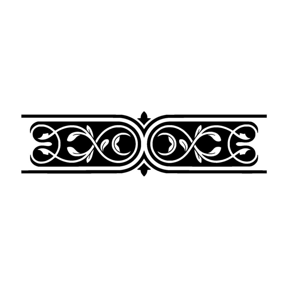 Intricate Ornamental Border, Vintage Element, Lineart vector