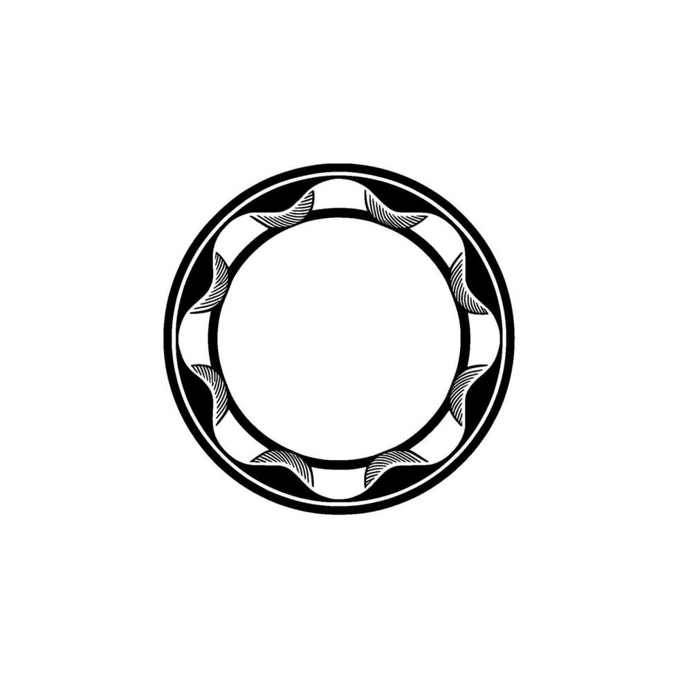 Circular Emblem, Stylized Sun, Minimalist, Organic Elements vector