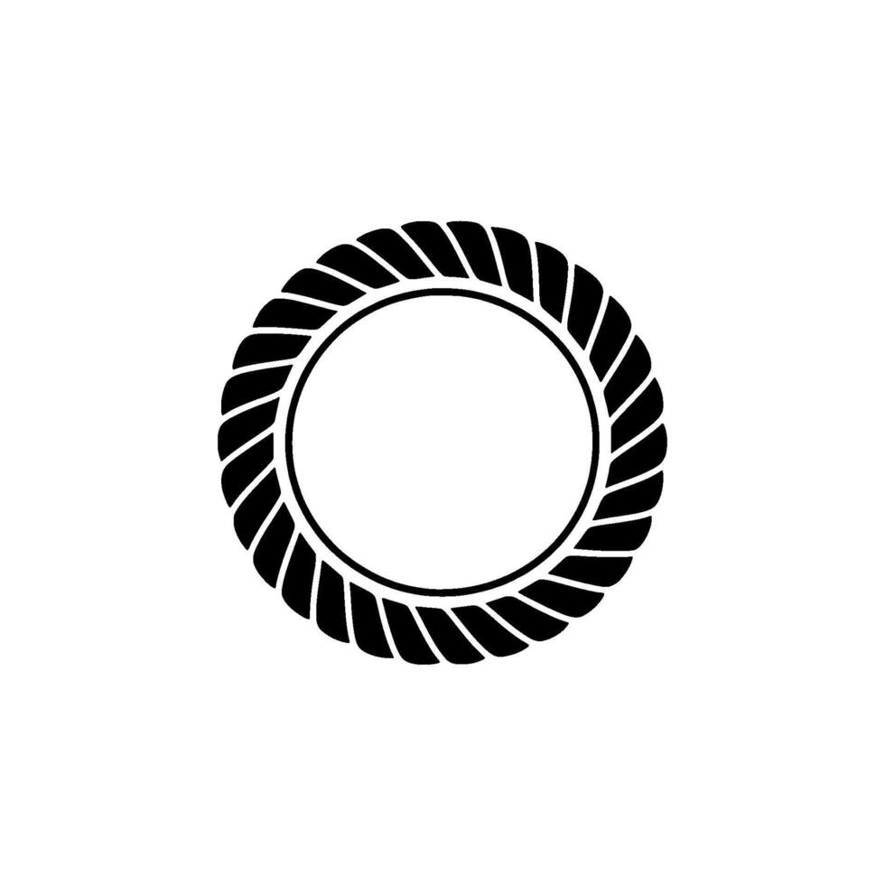 Minimalist Rope Circle, Continuous Loop Symbol vector