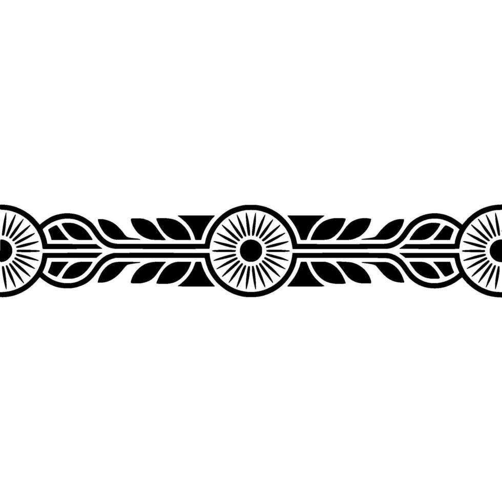 Stylized Black Border Geometric Tribal Ornamentation vector