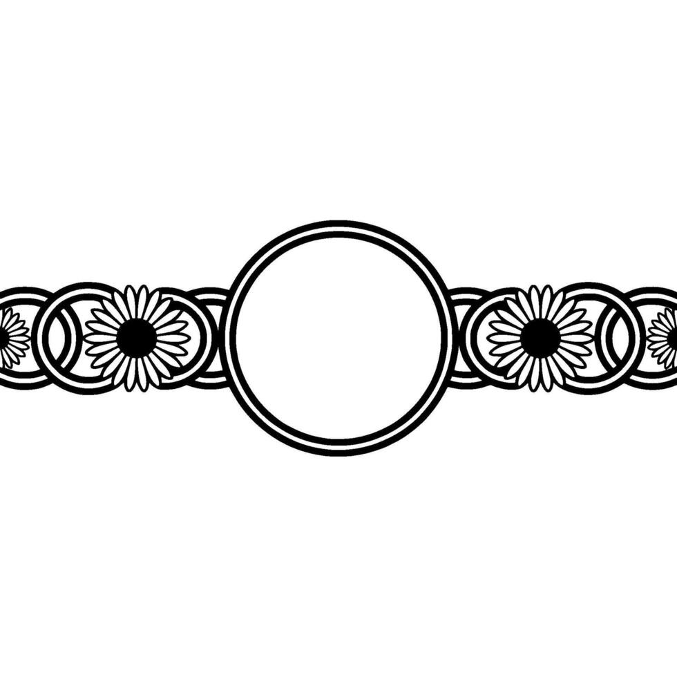 Circular Ornamental Border, Minimalist, Circle vector