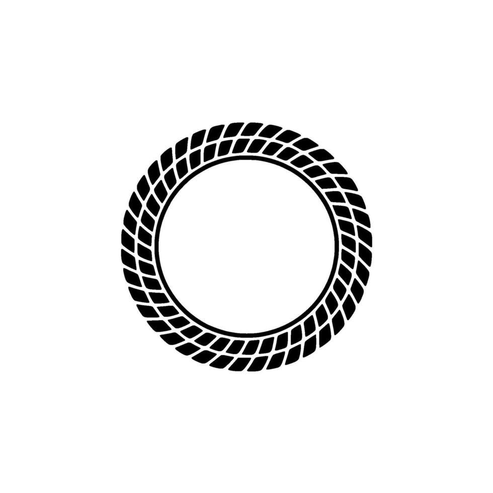 Minimalist Tire Ring, Circular Emblem, Modern, Circle vector
