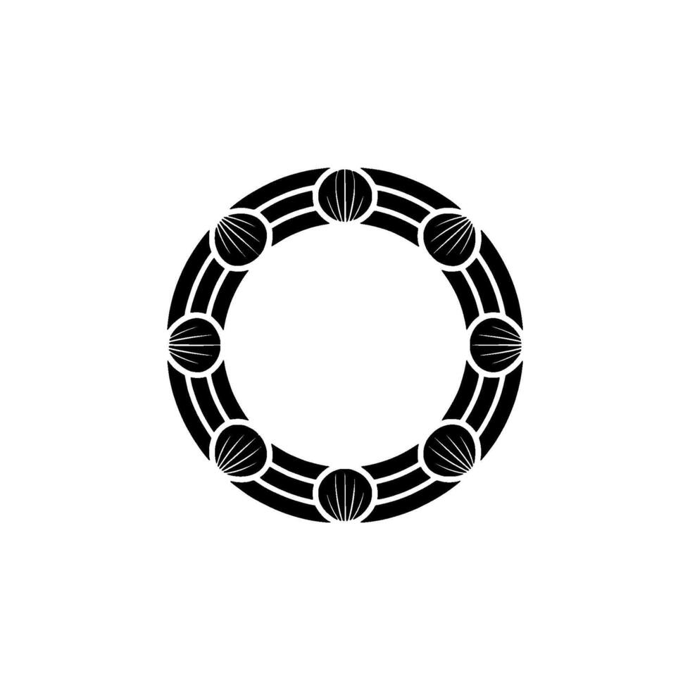 Circular Emblem, Minimalist, Symbolic Ring, Abstract Pattern vector