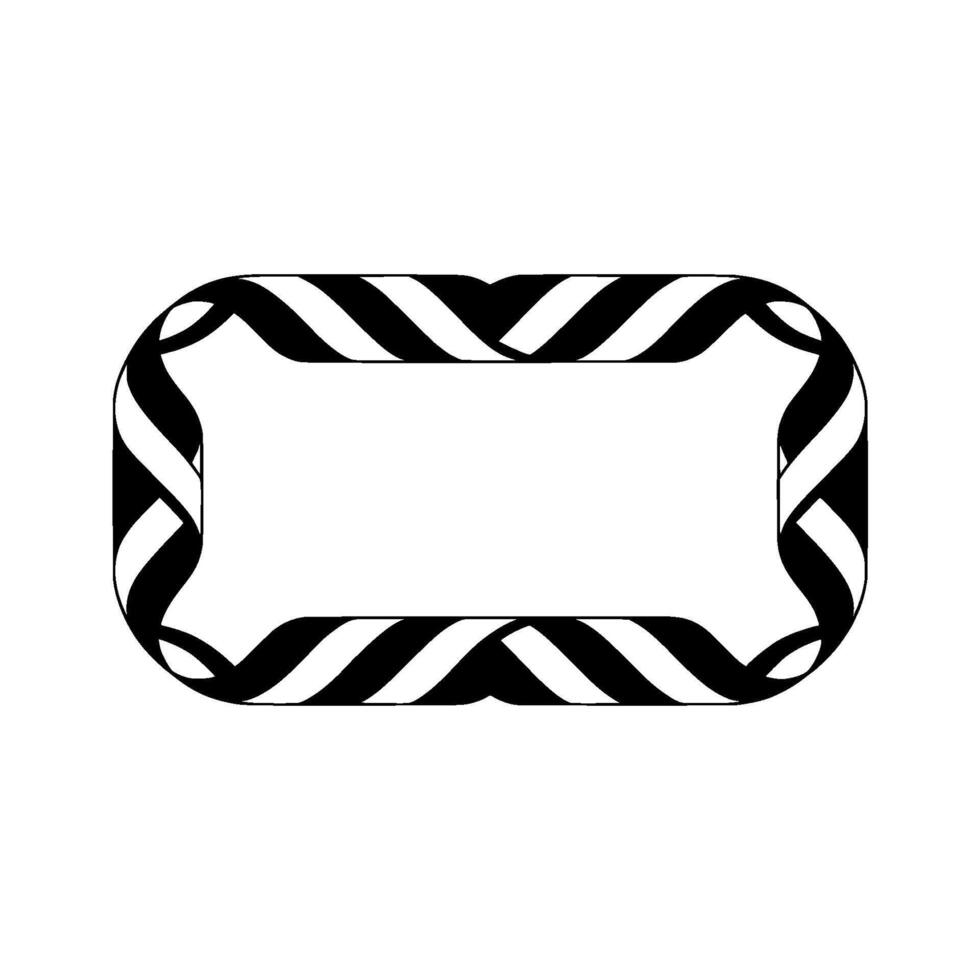 Metallic Ribbon Frame, Modern, Elegant Border vector