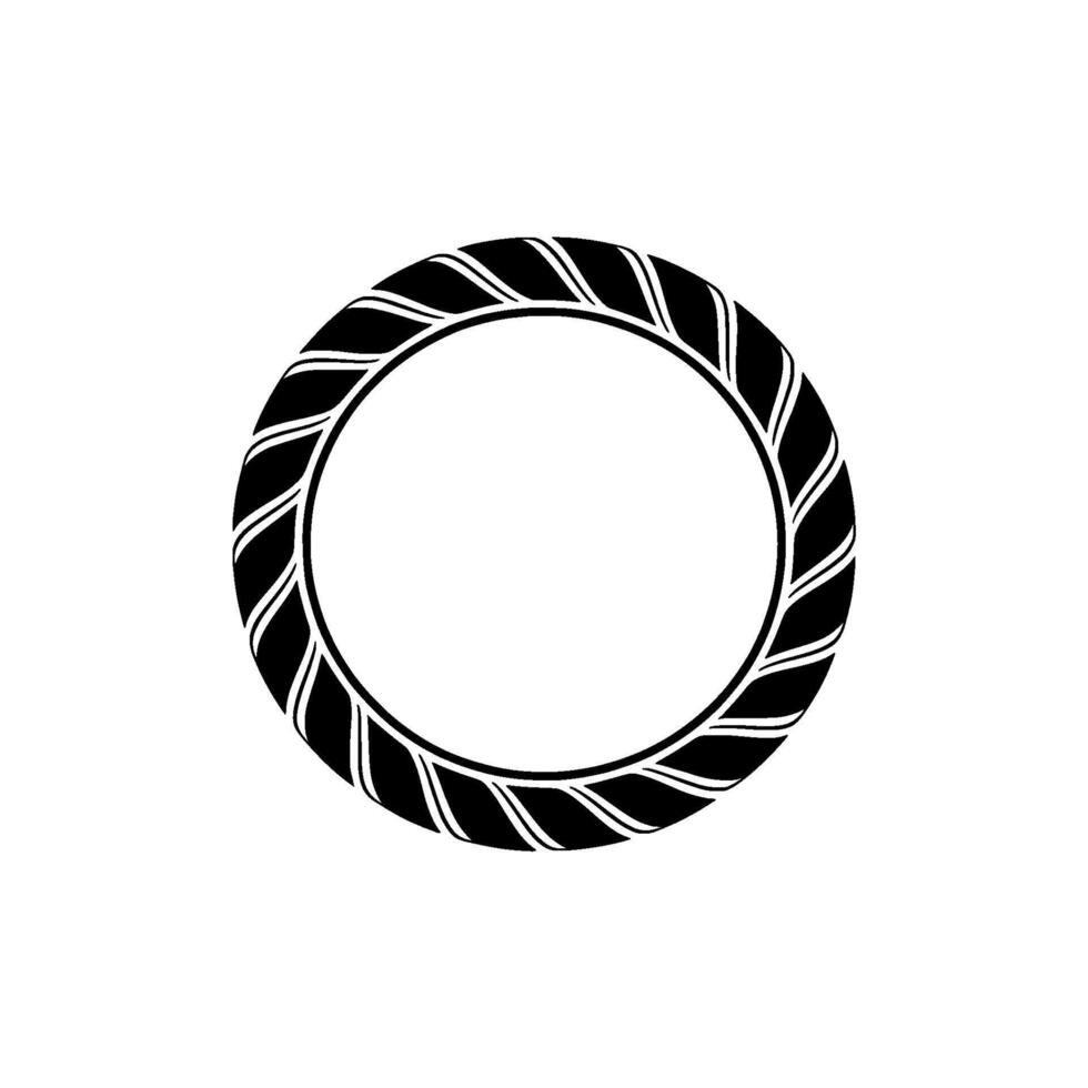 Minimalist Spiral Circle, Abstract vector