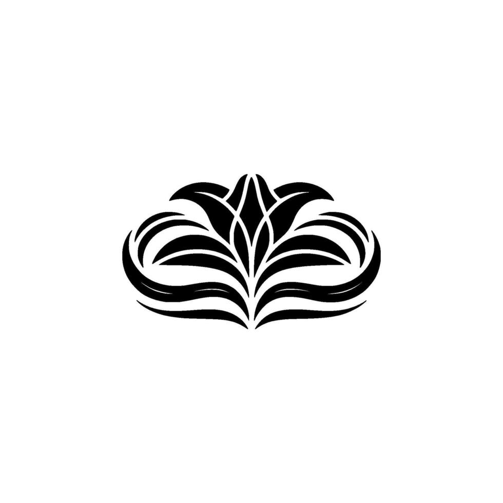 Elegant Floral Emblem, Vintage Style, Minimalist, Lily vector